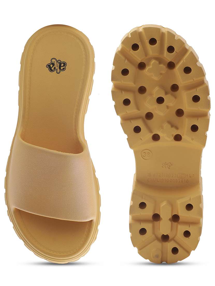 women solid slip on sliders - 22503456 -  Standard Image - 5
