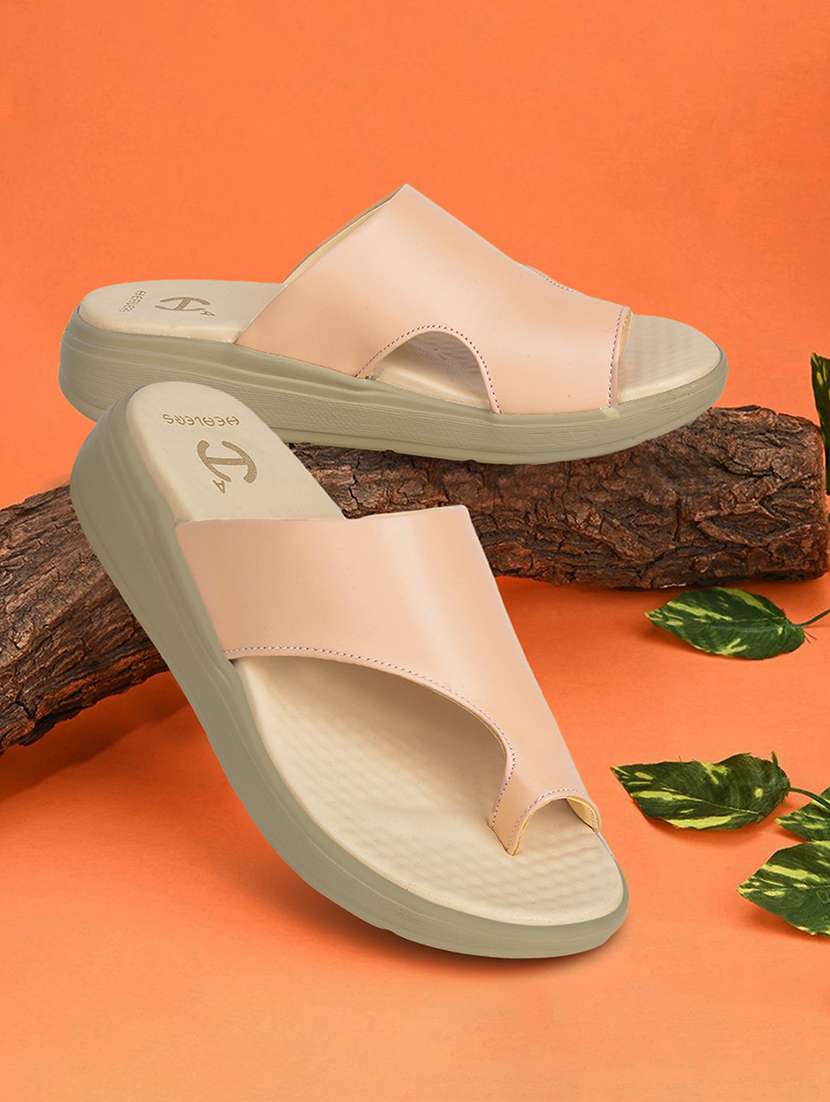 women solid slip on wedges