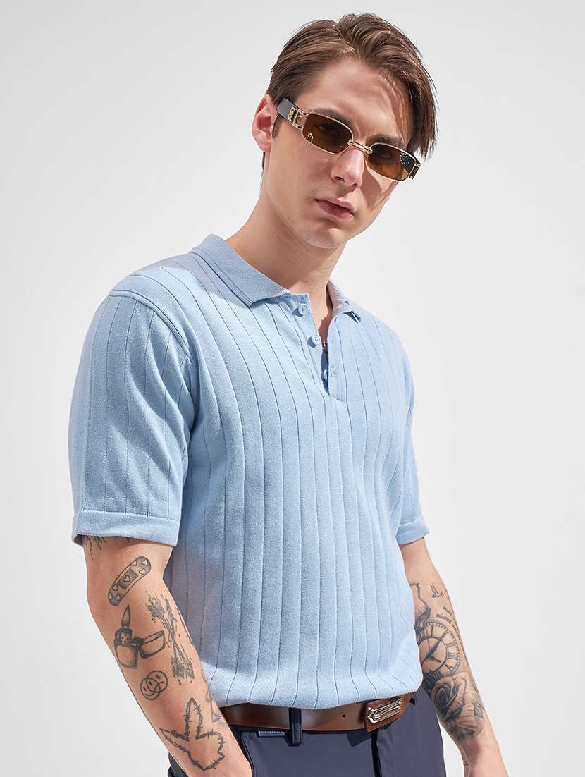men self design short sleeve regular fit polo t-shirt - 22503678 -  Standard Image - 3