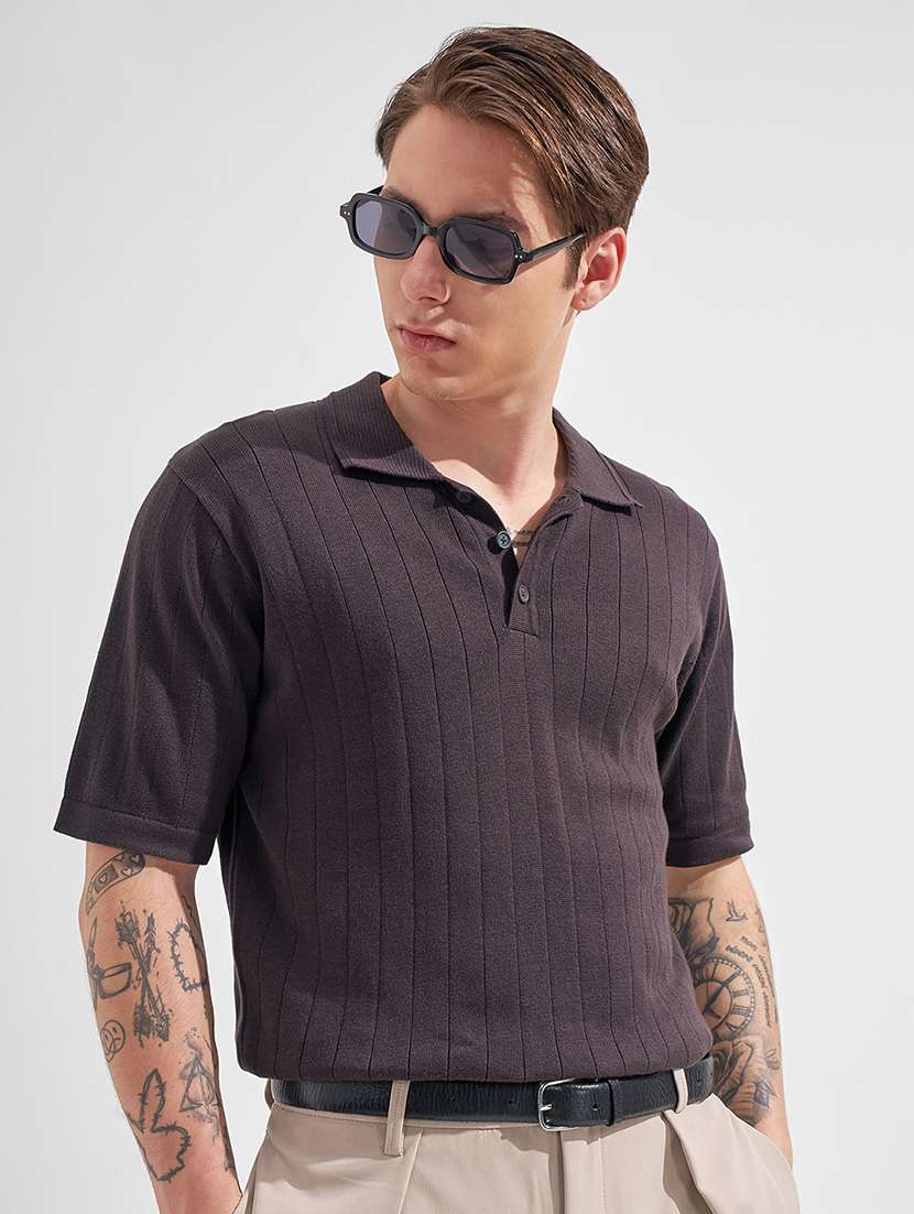 men self design short sleeve regular fit polo t-shirt - 22503680 -  Standard Image - 3