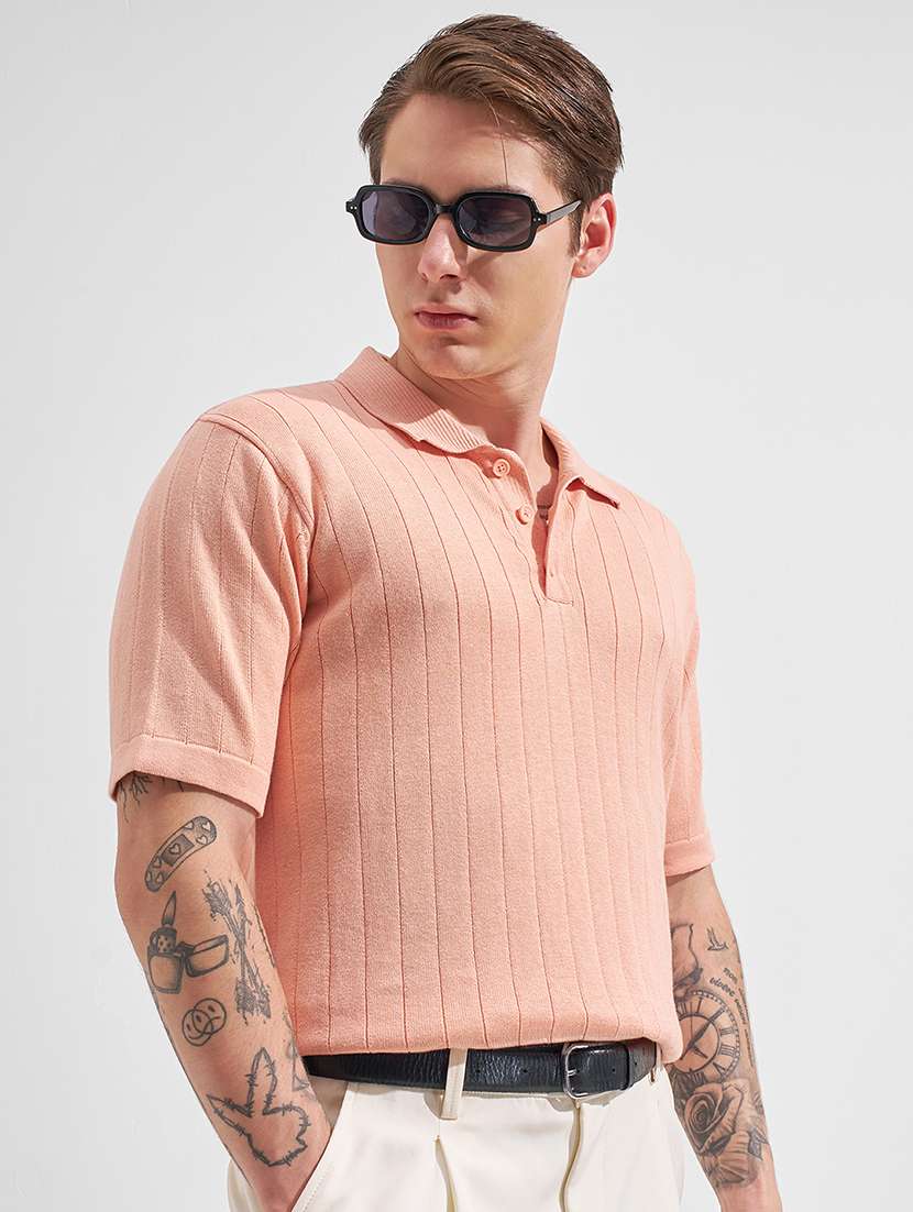 men self design short sleeve regular fit polo t-shirt - 22503684 -  Standard Image - 3