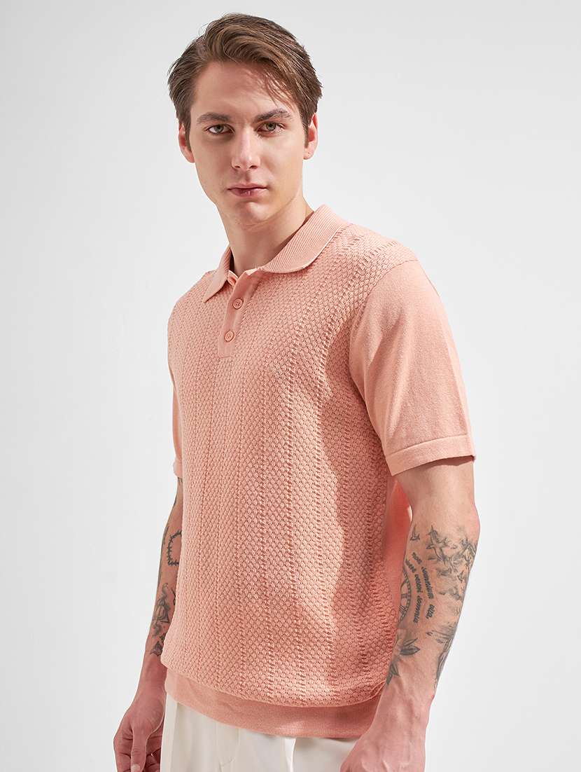 men self design short sleeve regular fit polo t-shirt - 22503685 -  Standard Image - 3