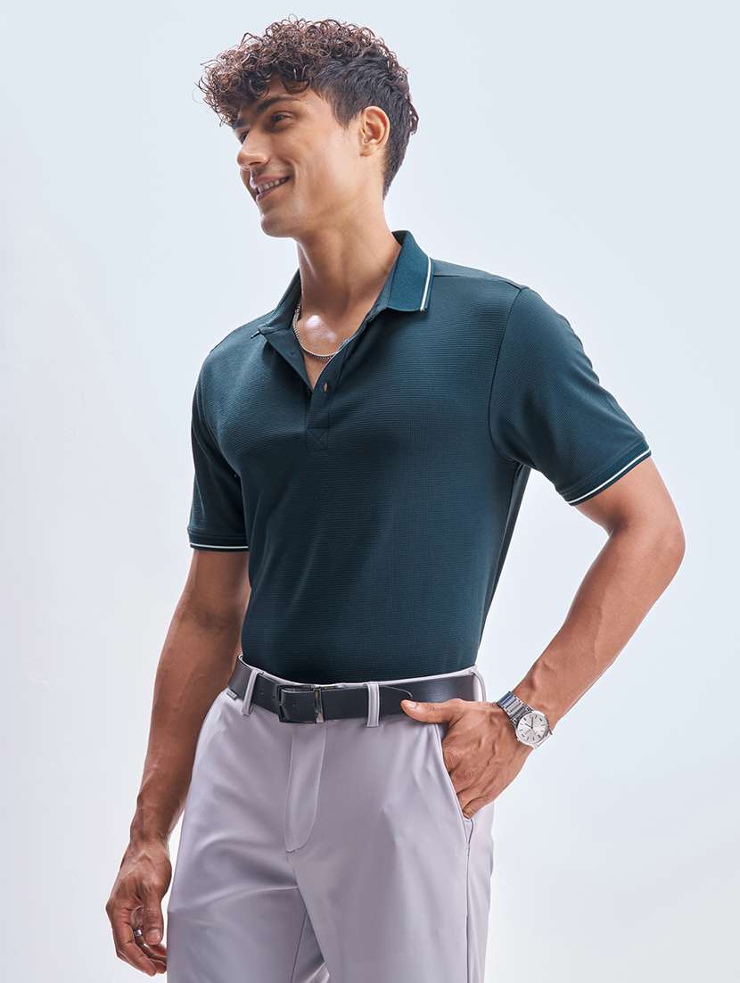 men solid short sleeve regular fit polo t-shirt - 22503695 -  Standard Image - 3