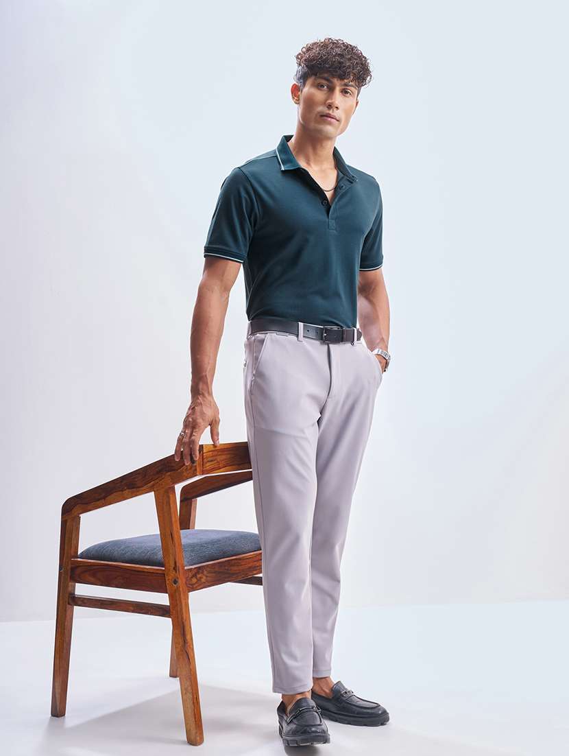 men solid short sleeve regular fit polo t-shirt - 22503695 -  Standard Image - 5