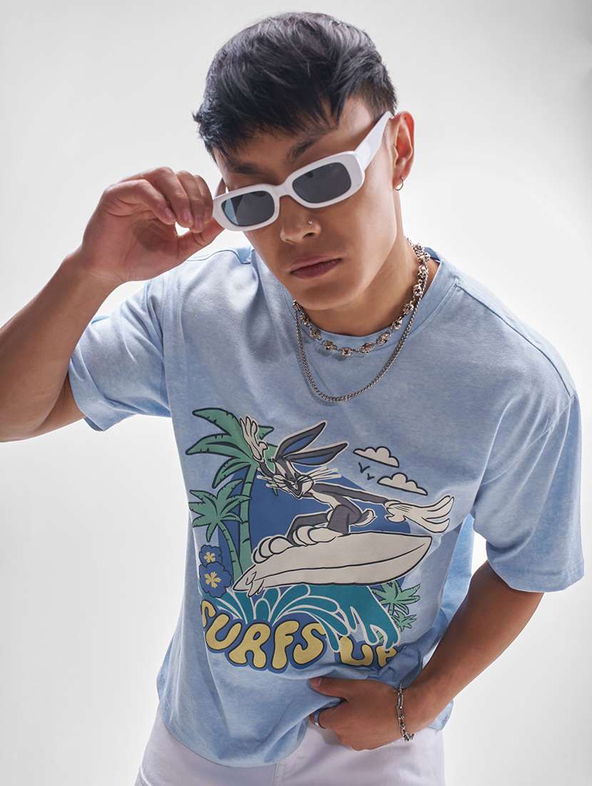 men printed short sleeve oversized t-shirt