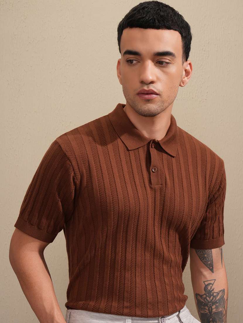 men self design short sleeve regular fit polo t-shirt - 22503724 -  Standard Image - 3