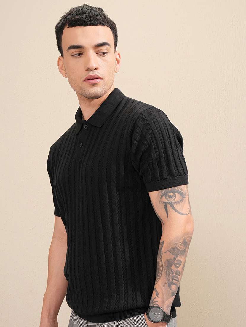 men self design short sleeve regular fit polo t-shirt - 22503725 -  Standard Image - 3