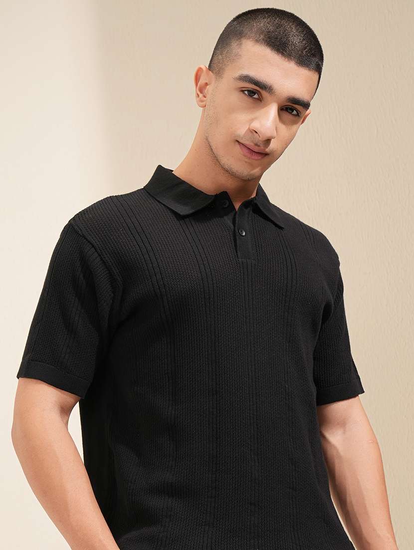 men self design short sleeve regular fit polo t-shirt - 22503726 -  Standard Image - 3