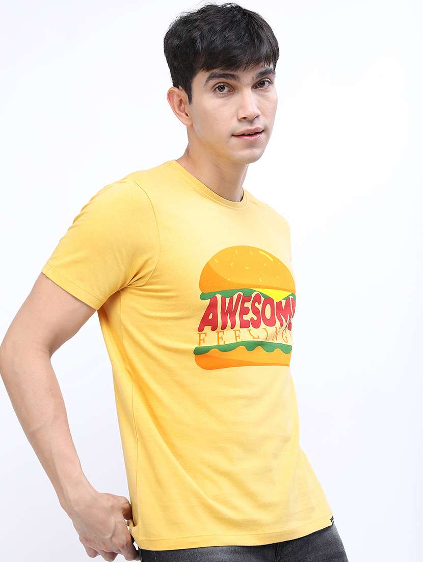 men printed short sleeve slim fit t-shirt - 22503733 -  Standard Image - 3