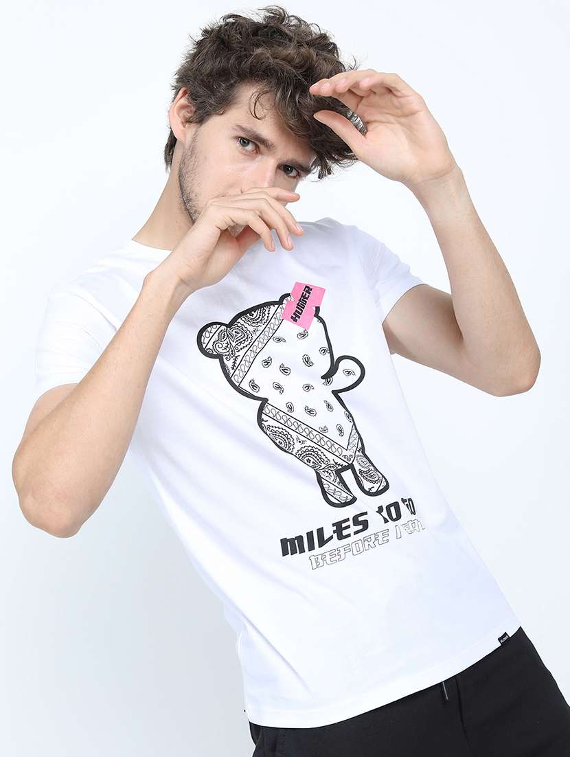 men printed short sleeve slim fit t-shirt - 22503734 -  Standard Image - 3