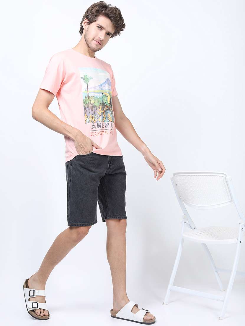 men printed short sleeve slim fit t-shirt - 22503736 -  Standard Image - 5