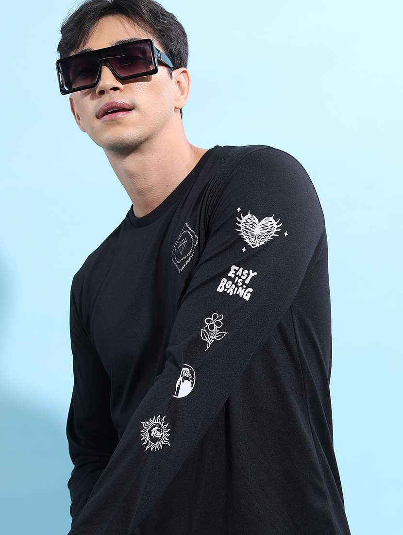 men printed long sleeve regular fit t-shirt - 22503759 -  Standard Image - 3