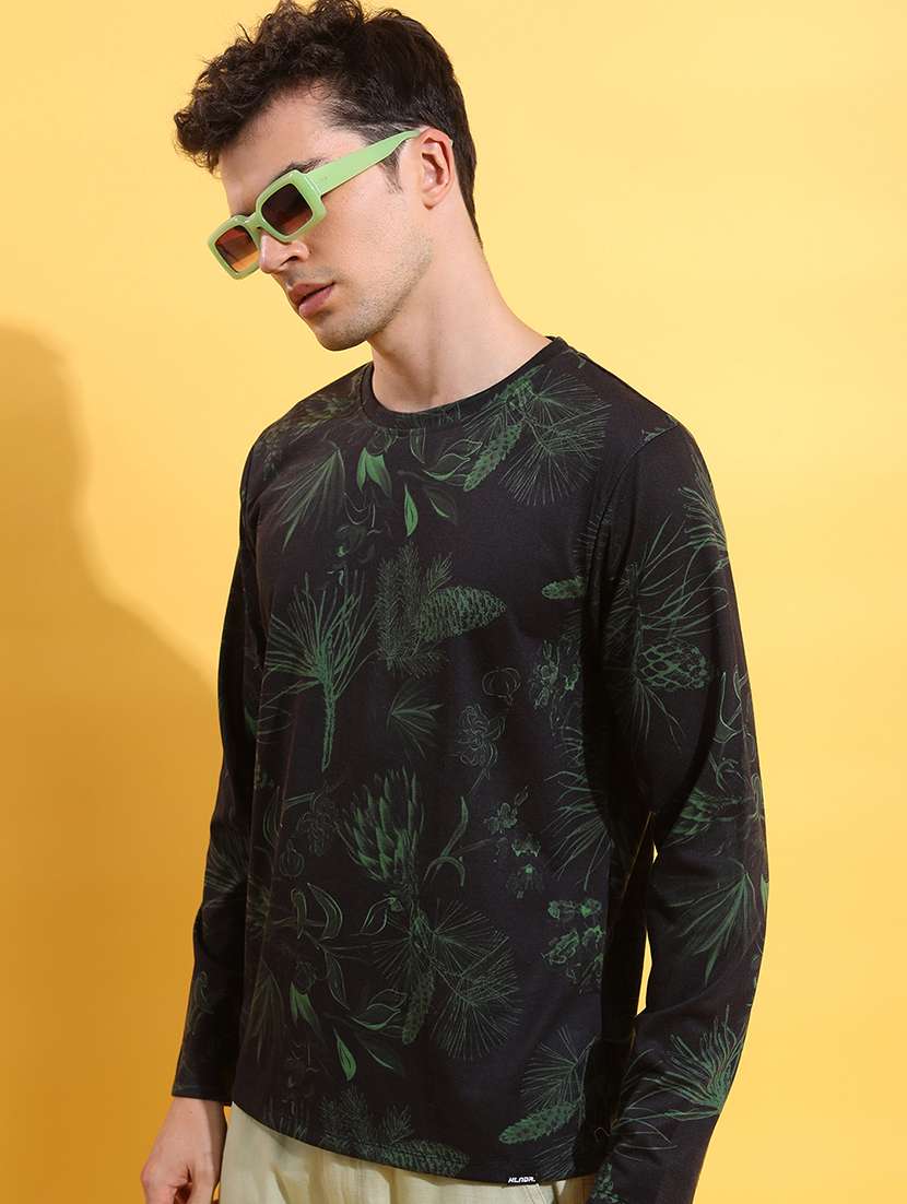 men printed long sleeve regular fit t-shirt - 22503762 -  Standard Image - 3