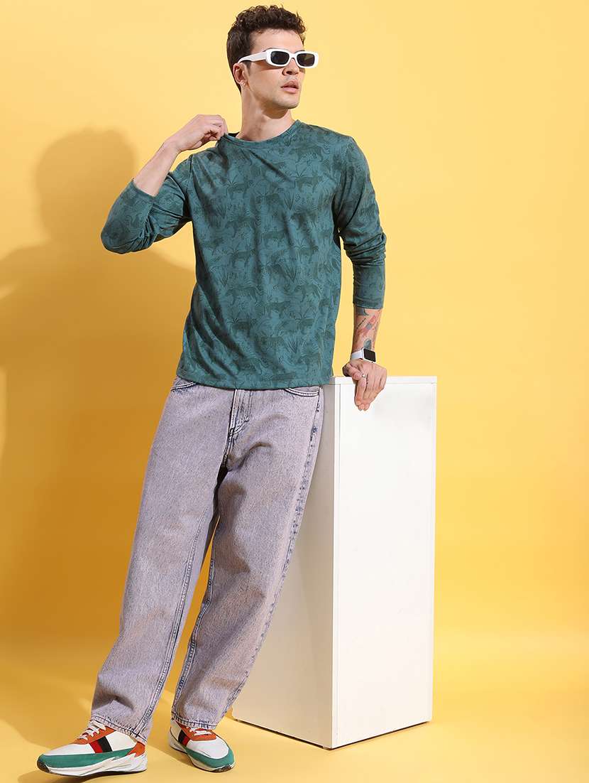 men printed long sleeve regular fit t-shirt - 22503763 -  Standard Image - 5