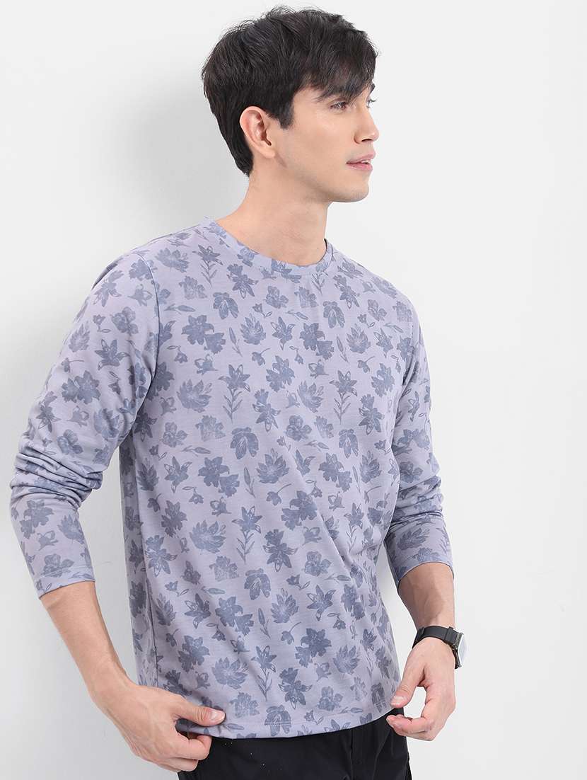 men printed long sleeve regular fit t-shirt - 22503764 -  Standard Image - 3