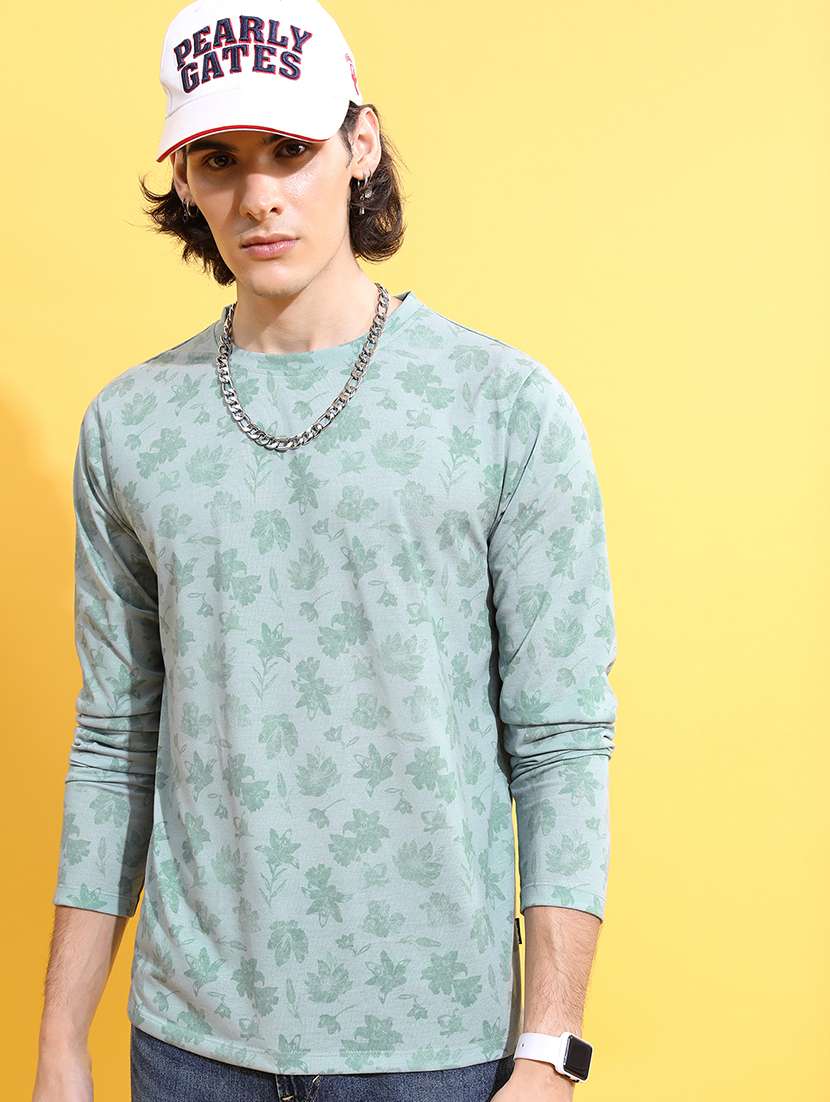 men printed long sleeve regular fit t-shirt
