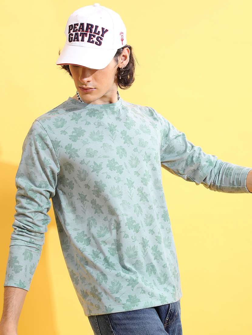 men printed long sleeve regular fit t-shirt - 22503765 -  Standard Image - 3