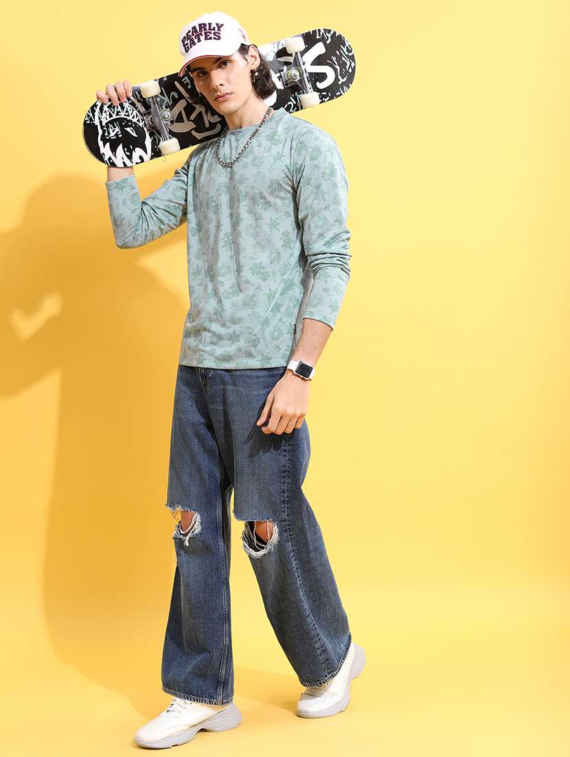 men printed long sleeve regular fit t-shirt - 22503765 -  Standard Image - 5