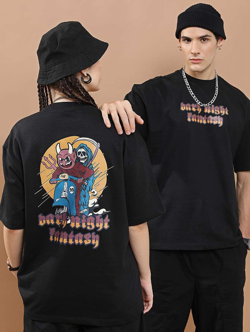 unisex printed short sleeve relaxed fit t-shirt