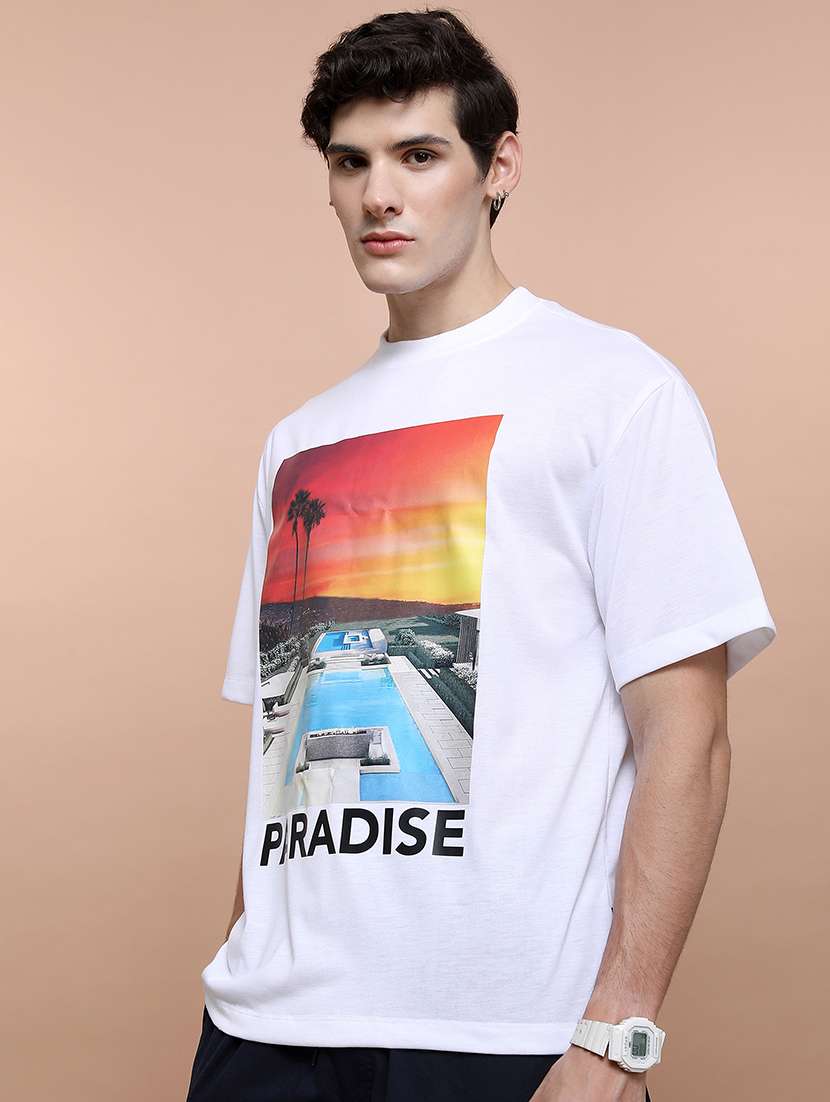 unisex printed short sleeve relaxed fit t-shirt - 22503777 -  Standard Image - 3