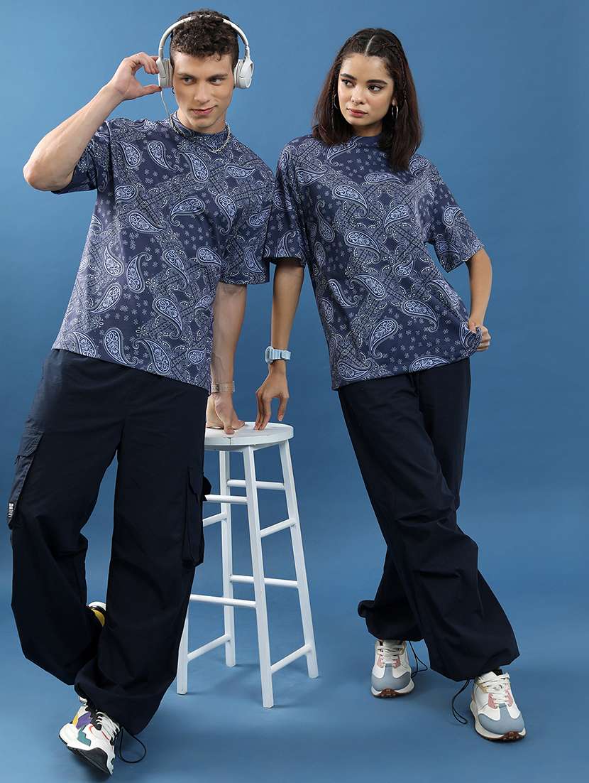 unisex printed short sleeve relaxed fit t-shirt