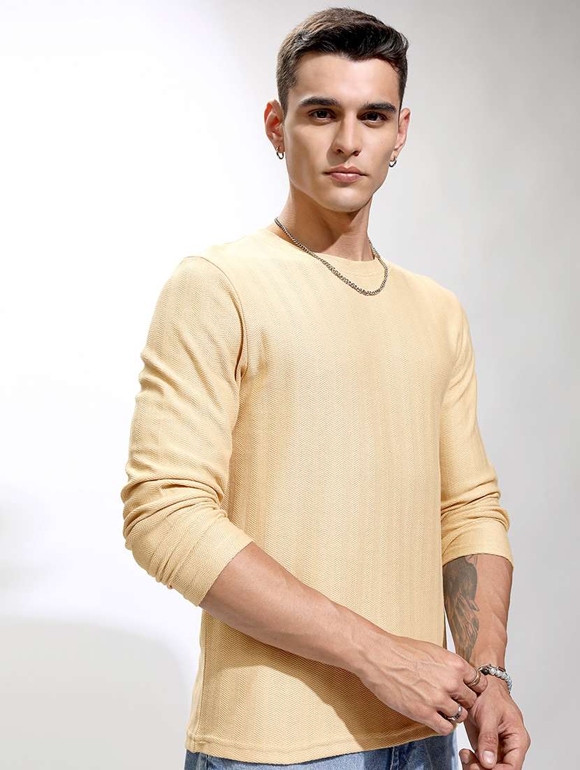 men self design long sleeve regular fit t-shirt - 22503810 -  Standard Image - 3