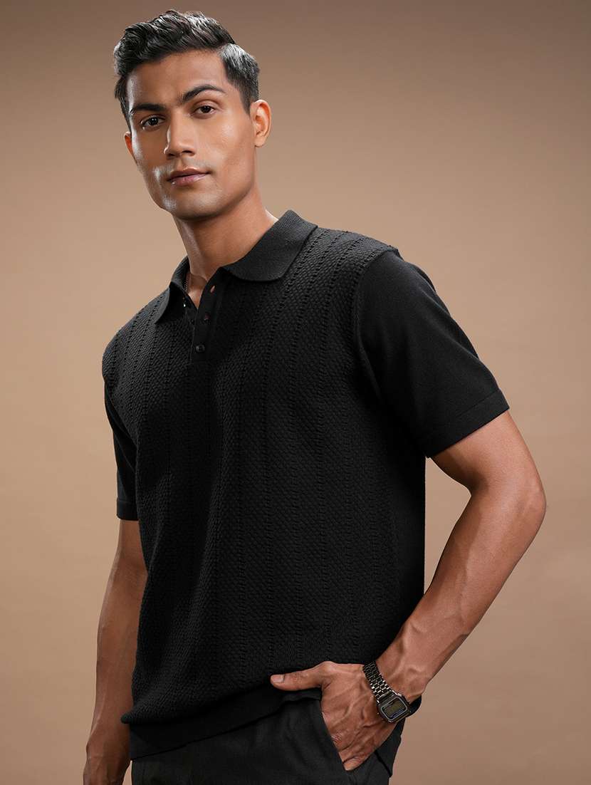 men self design short sleeve regular fit polo t-shirt - 22503830 -  Standard Image - 3