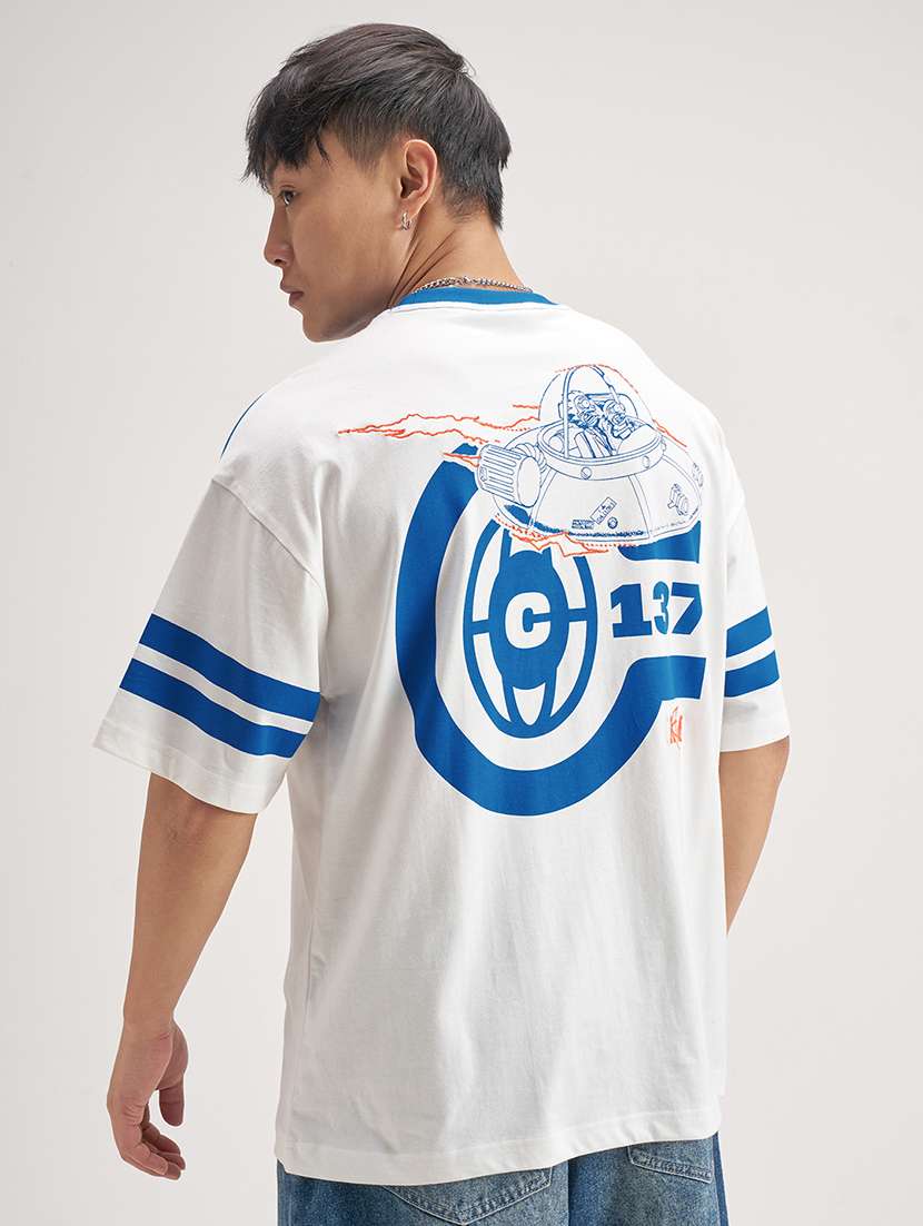 men printed short sleeve oversized t-shirt