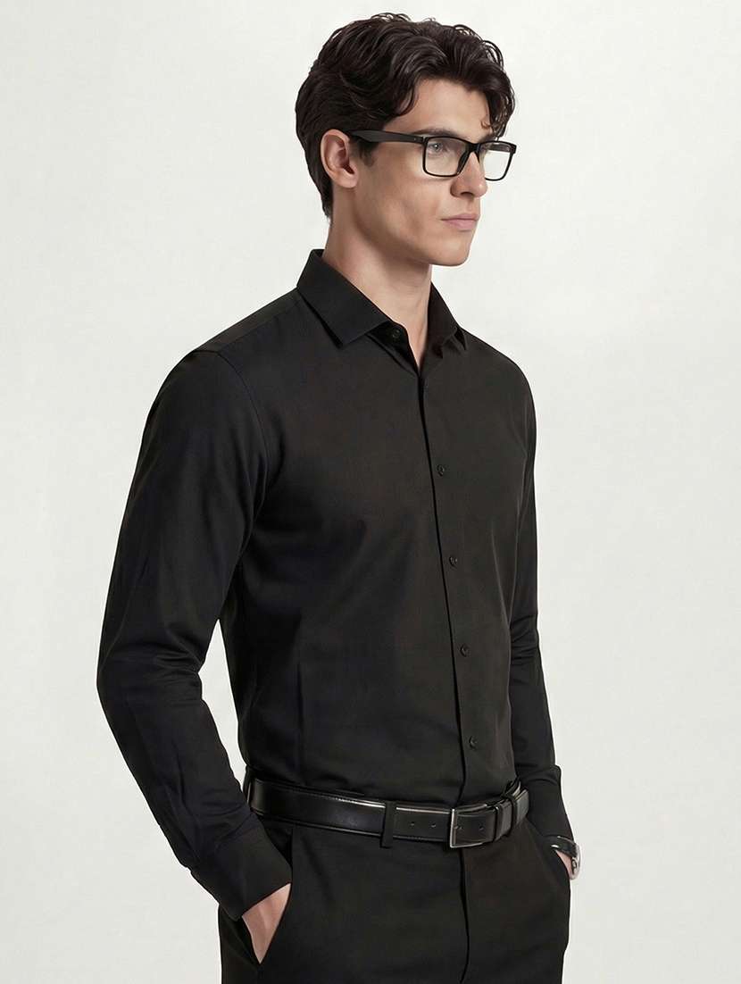 men solid long sleeve regular fit formal shirt - 22503880 -  Standard Image - 3