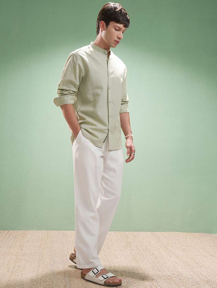 men self design long sleeve regular fit casual shirt - 22503908 -  Standard Image - 5