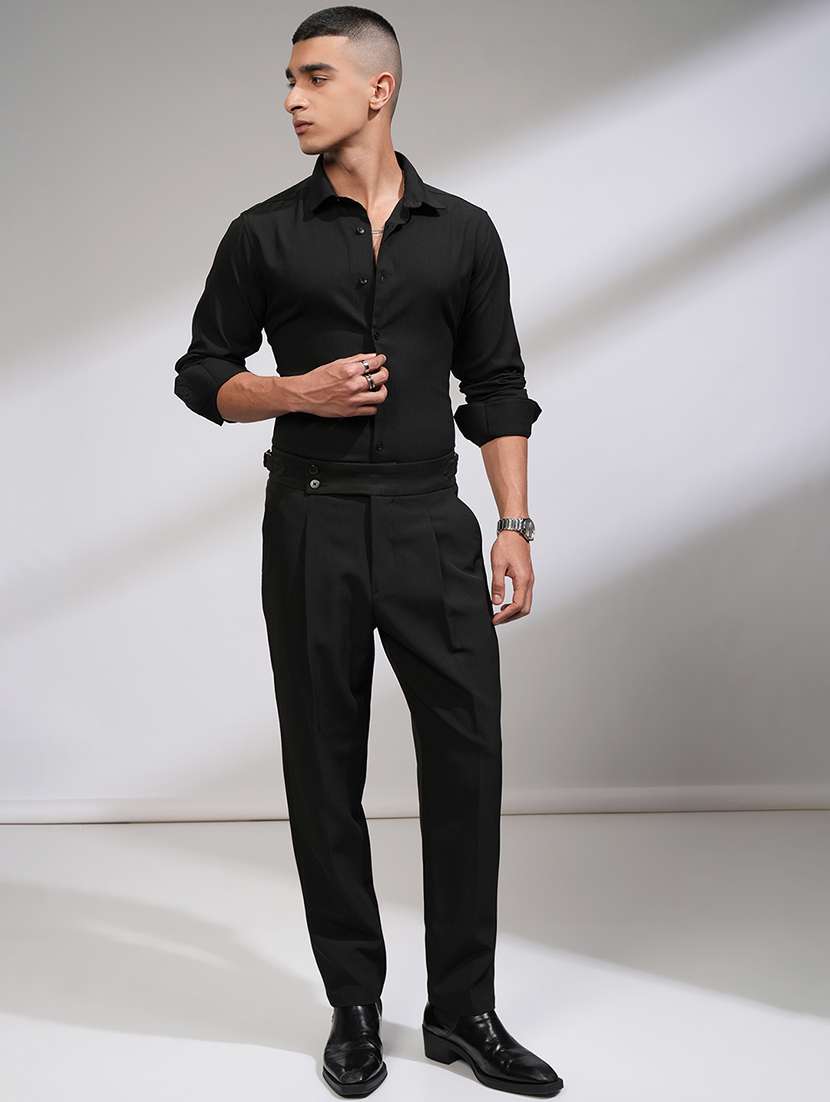 men self design long sleeve slim fit casual shirt - 22503956 -  Standard Image - 5