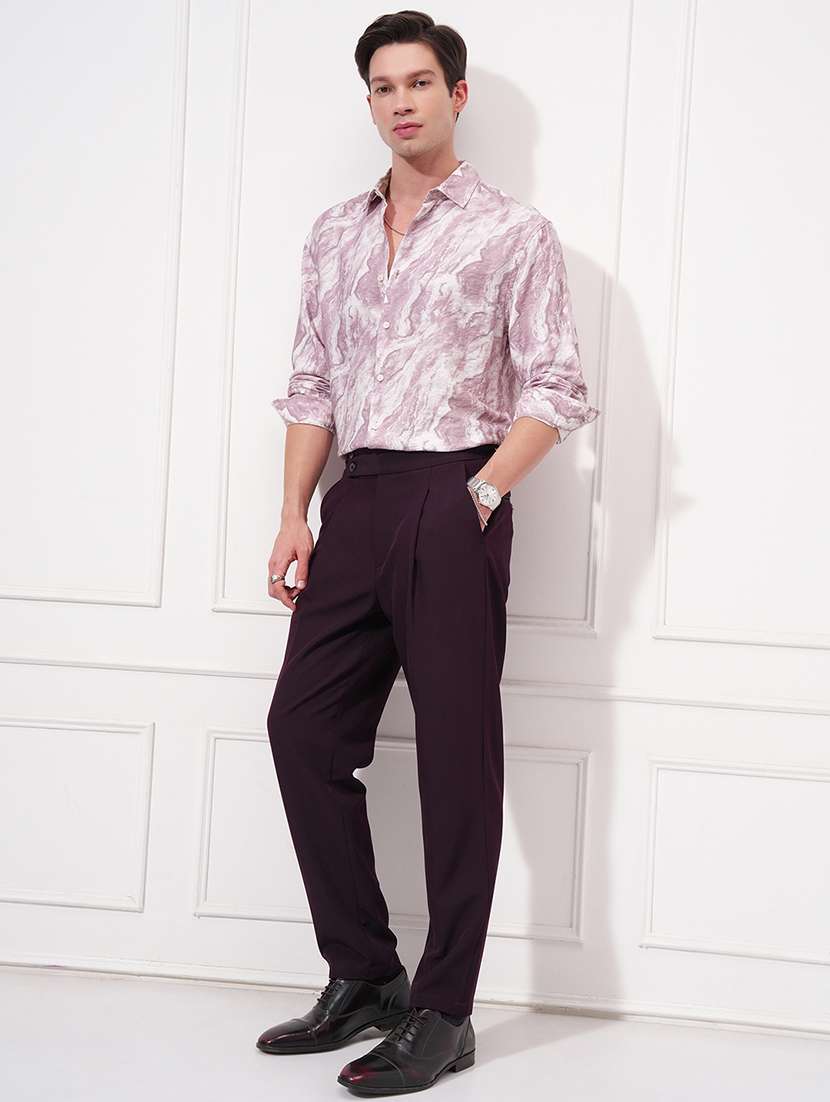 men printed long sleeve regular fit casual shirt - 22504041 -  Standard Image - 5