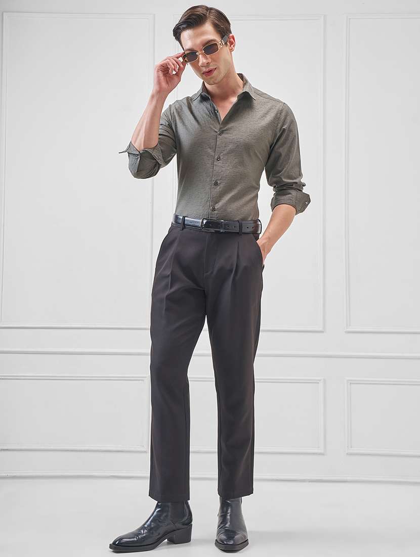 men self design long sleeve regular fit casual shirt - 22504100 -  Standard Image - 5
