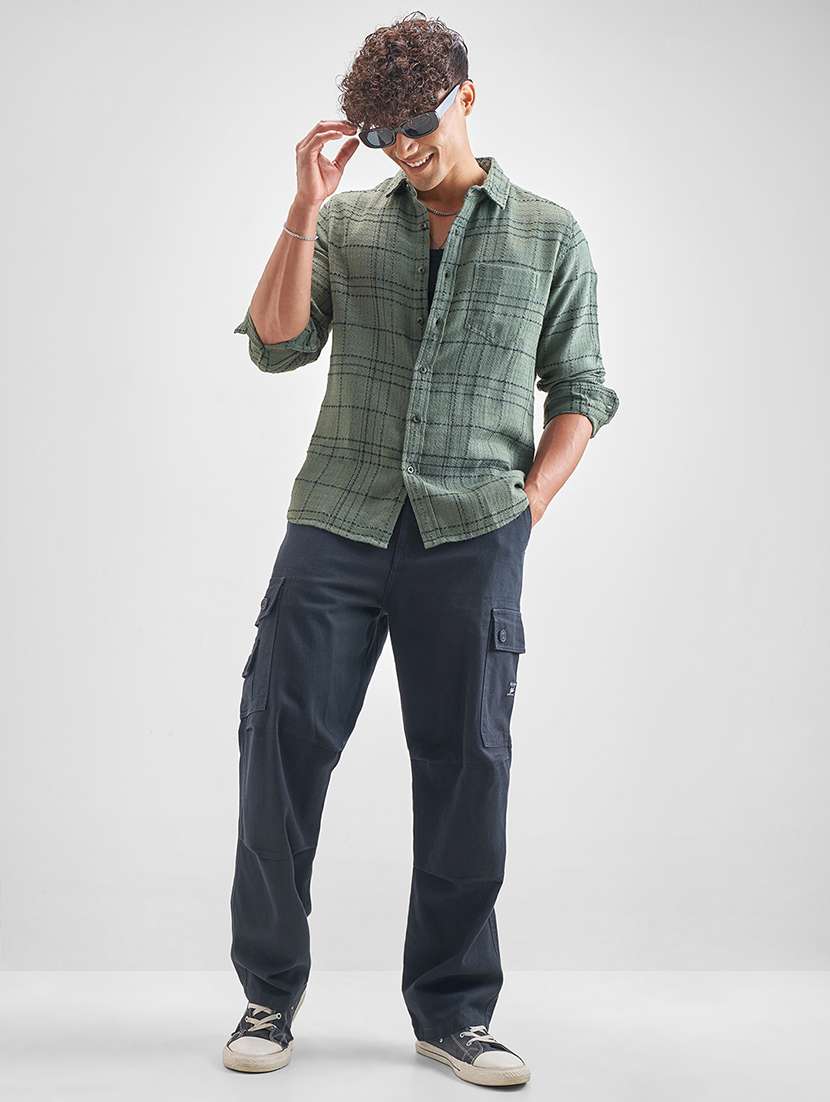 Men Checkered Long Sleeve Regular Fit Casual Shirt - 22504117 -  Standard Image - 5