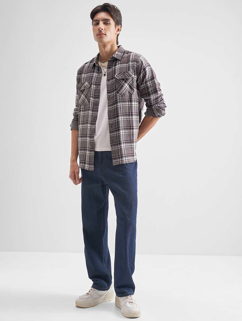 Men Checkered Long Sleeve Regular Fit Casual Shirt - 22504128 -  Standard Image - 5