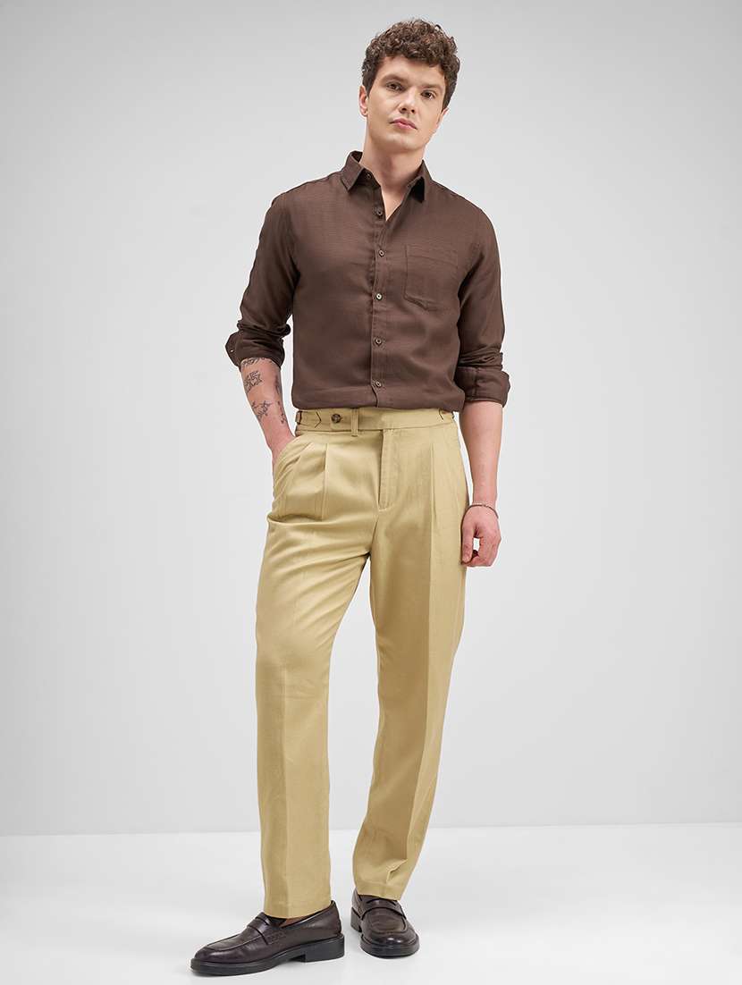men self design long sleeve regular fit casual shirt - 22504138 -  Standard Image - 5