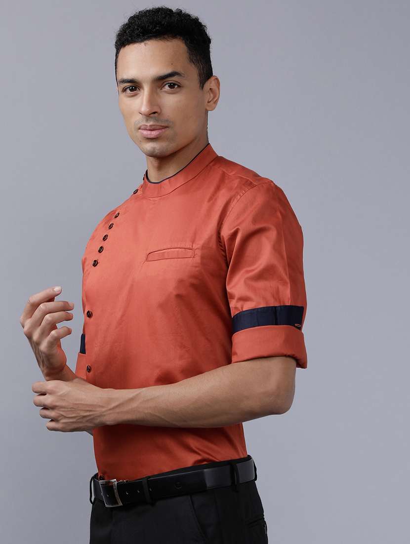 men solid long sleeve regular fit casual shirt - 22504173 -  Standard Image - 3