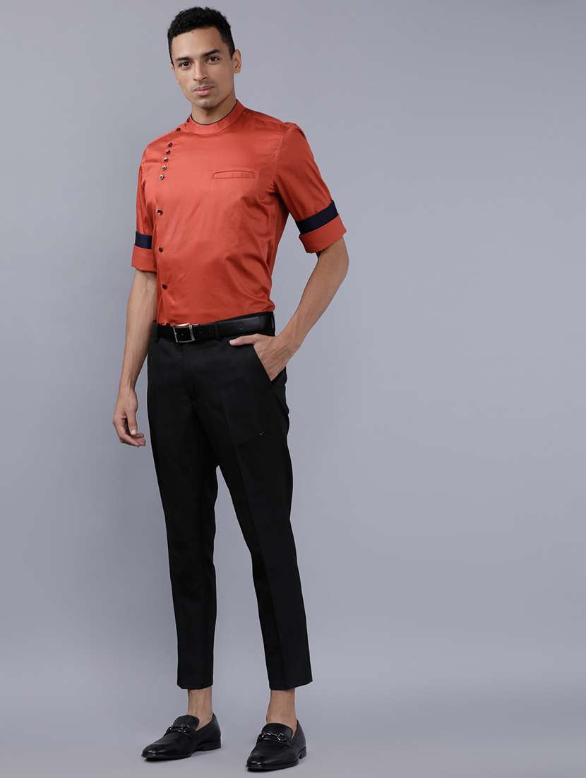 men solid long sleeve regular fit casual shirt - 22504173 -  Standard Image - 5