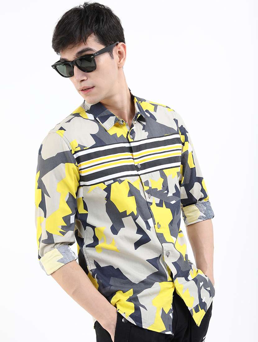 Men Printed Long Sleeve Regular Fit Casual Shirt - 22504232 -  Standard Image - 3