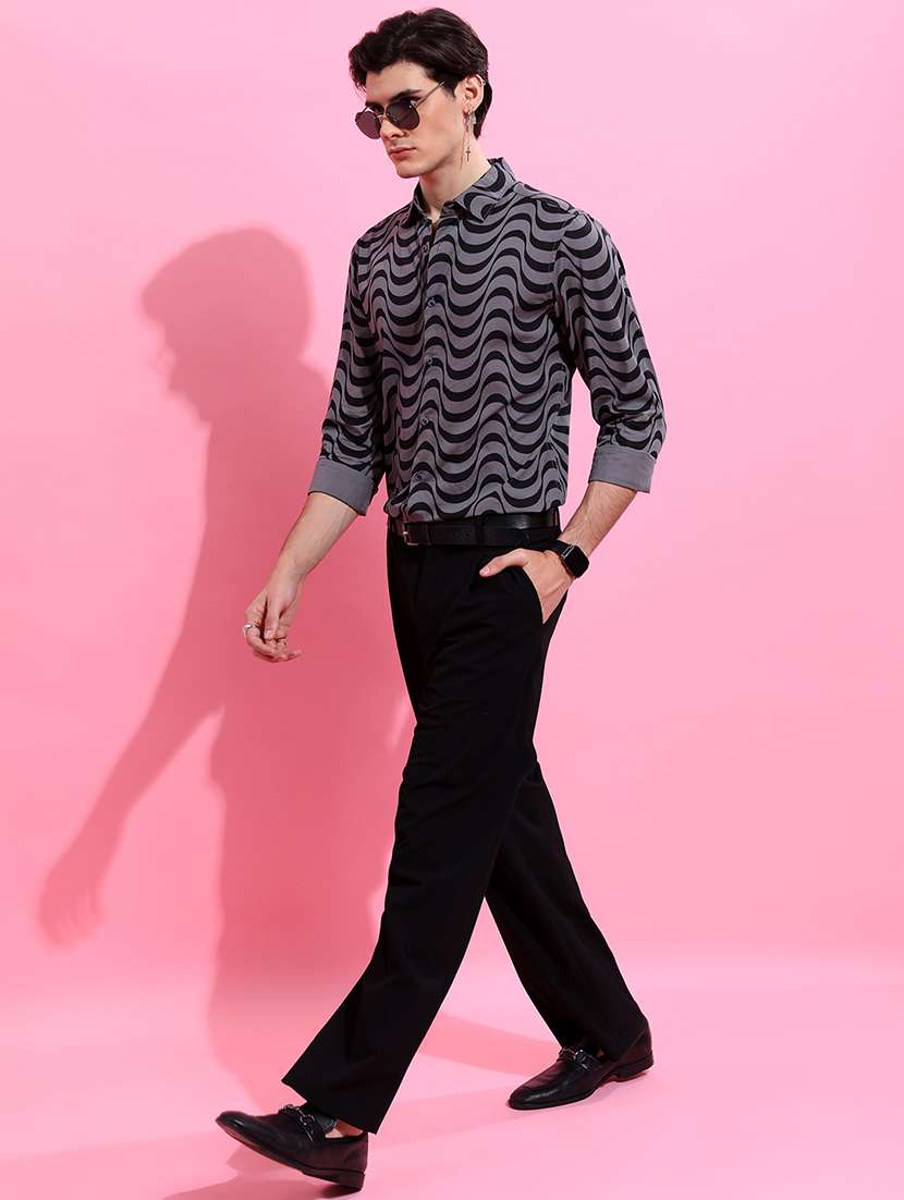 men printed long sleeve regular fit casual shirt - 22504324 -  Standard Image - 5