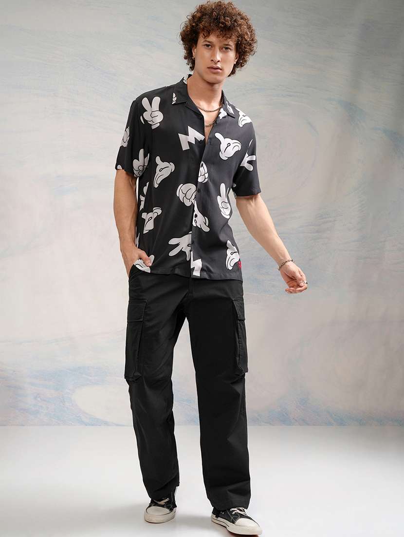 men printed short sleeve regular fit casual shirt - 22504408 -  Standard Image - 5