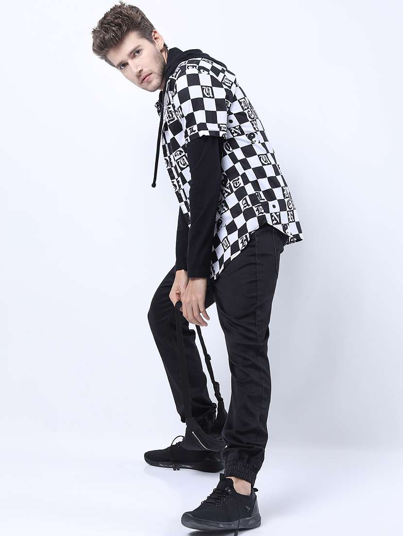 men printed short sleeve slim fit casual shirt - 22504476 -  Standard Image - 5