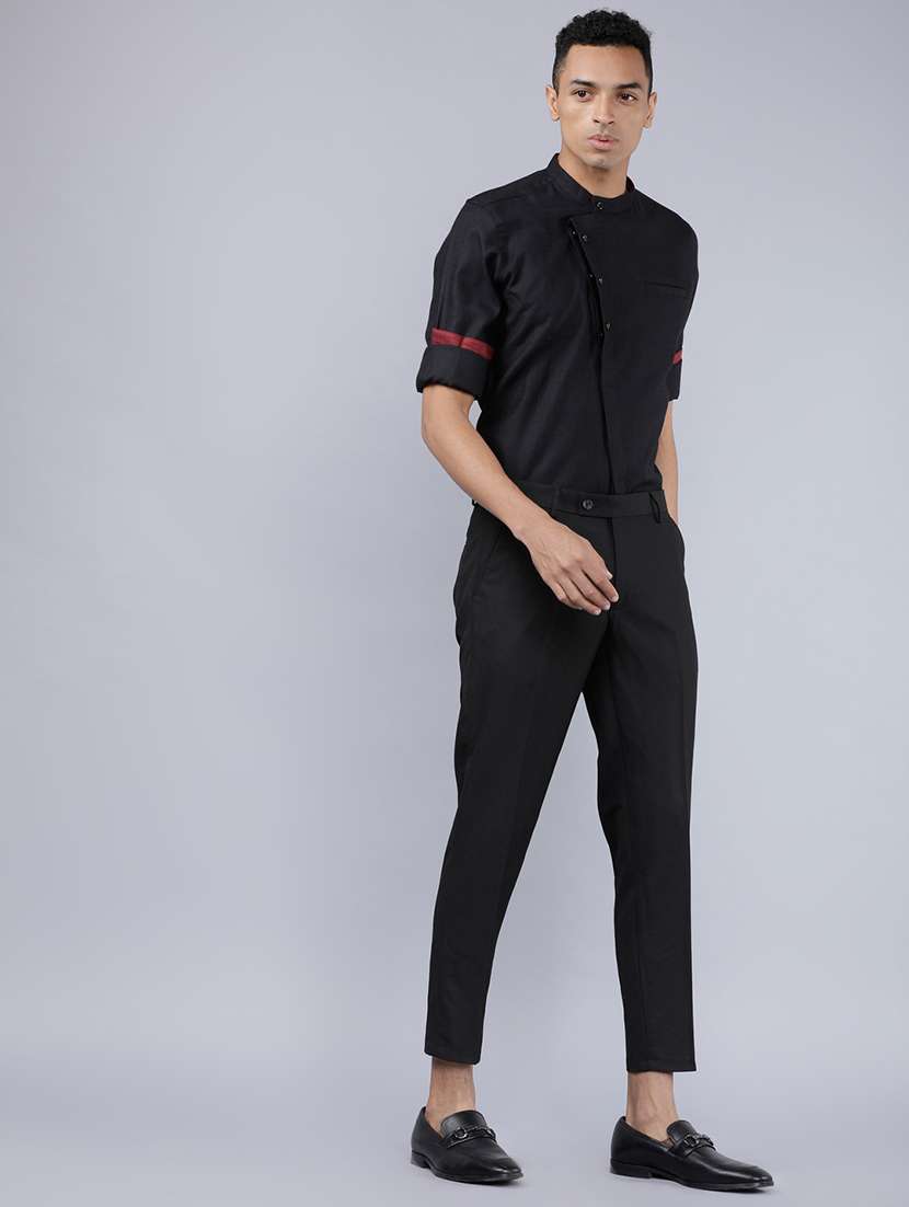 men solid long sleeve slim fit casual shirt - 22504485 -  Standard Image - 5