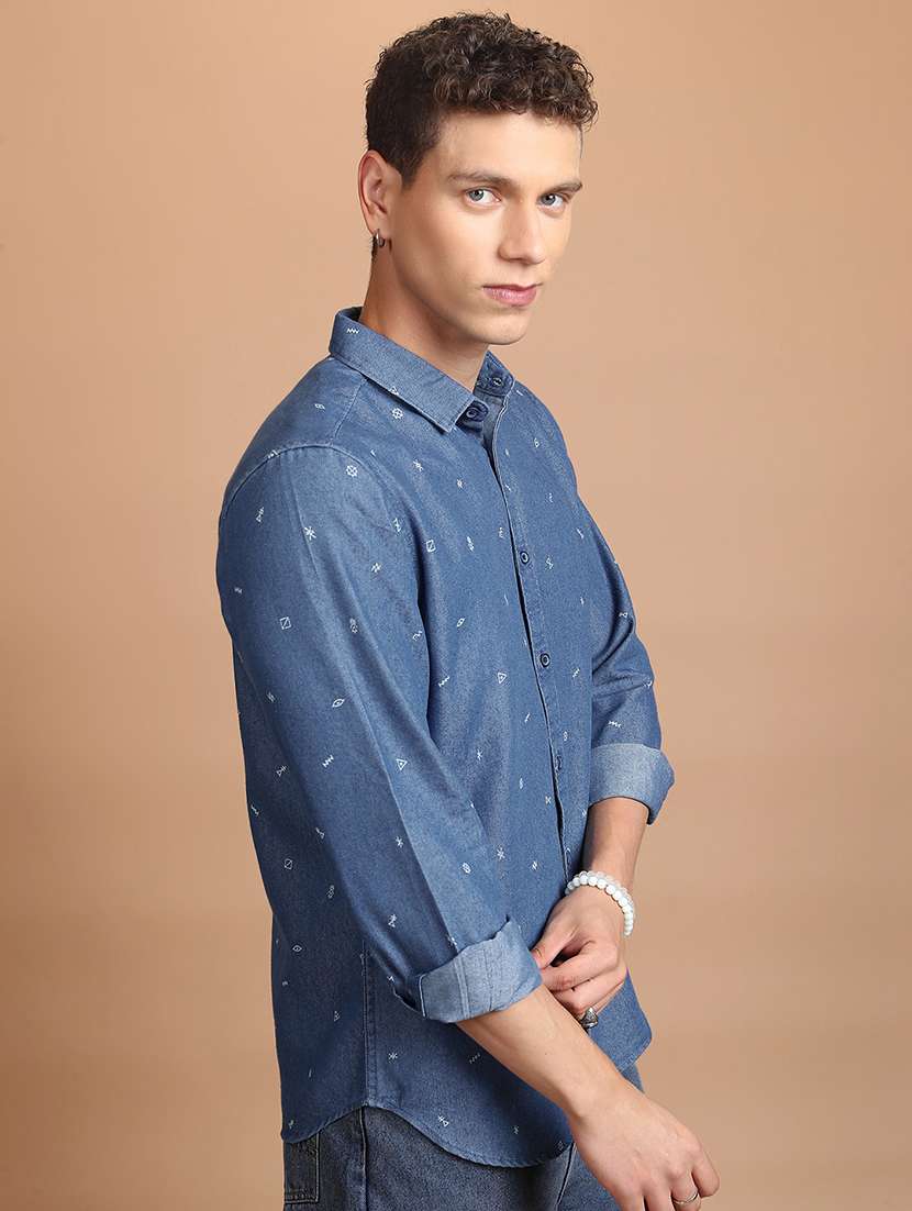 Men Printed Long Sleeve Regular Fit Casual Shirt - 22504521 -  Standard Image - 3