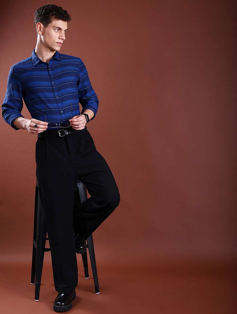 men striped long sleeve regular fit casual shirt - 22504535 -  Standard Image - 5