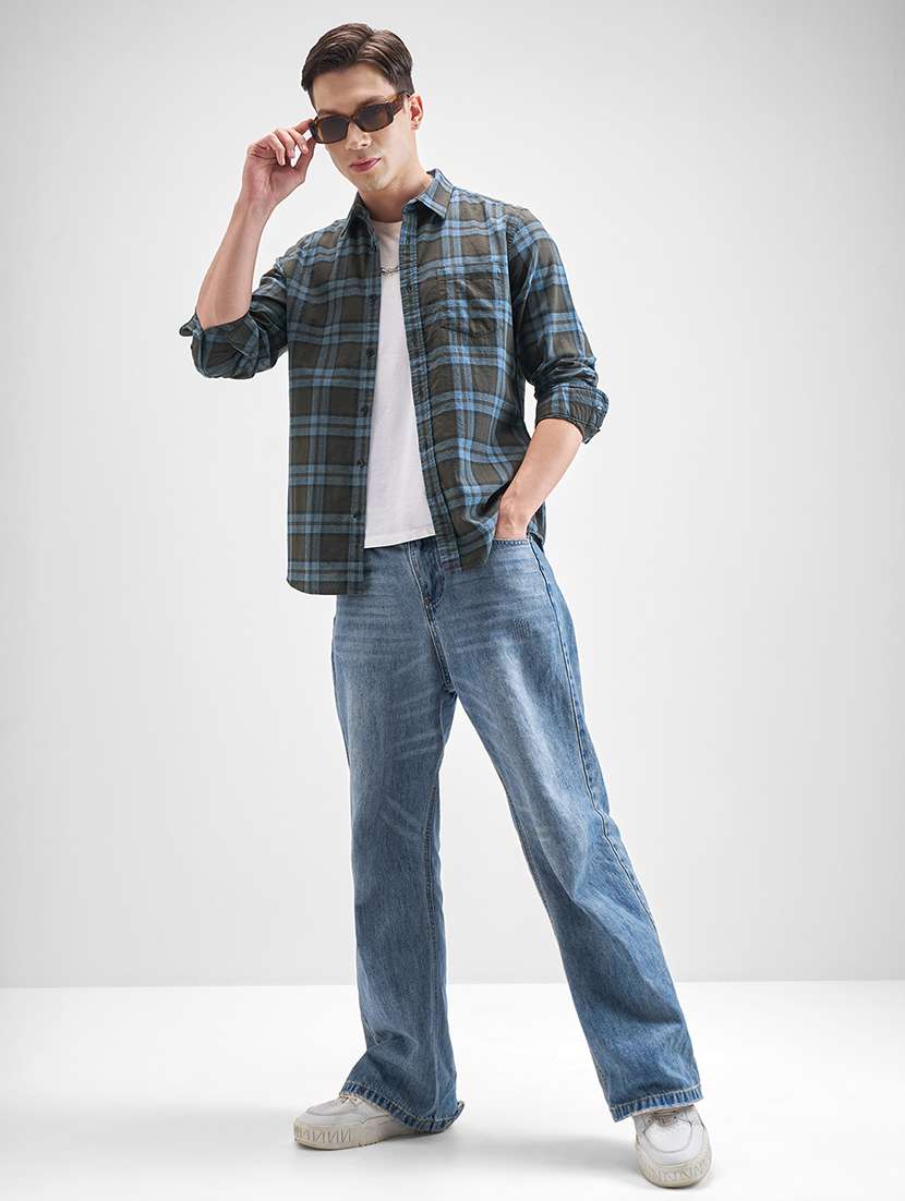 Men Checkered Long Sleeve Regular Fit Casual Shirt - 22504549 -  Standard Image - 5