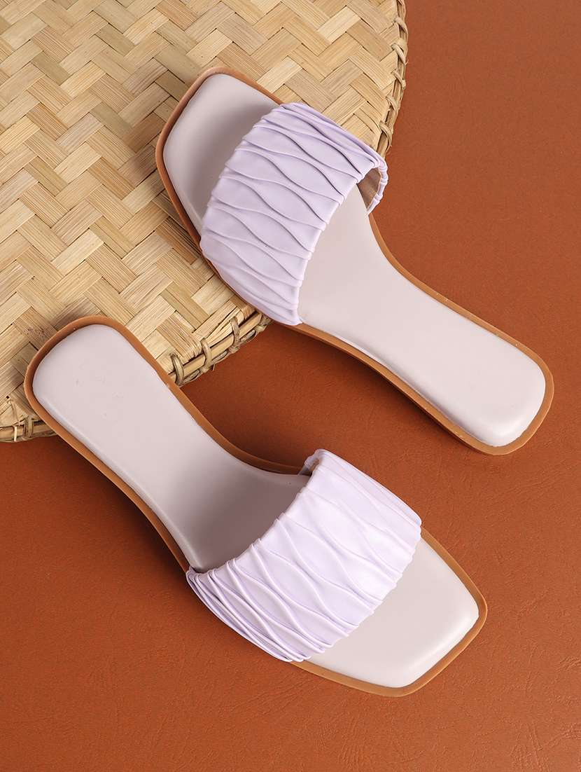 women textured slip on flats