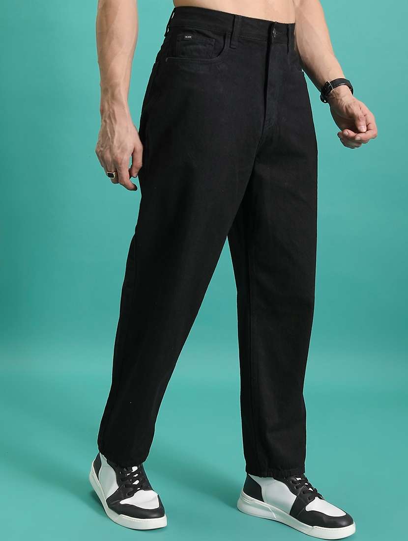 men plain mid rise full length relaxed fit jeans - 22504602 -  Standard Image - 3