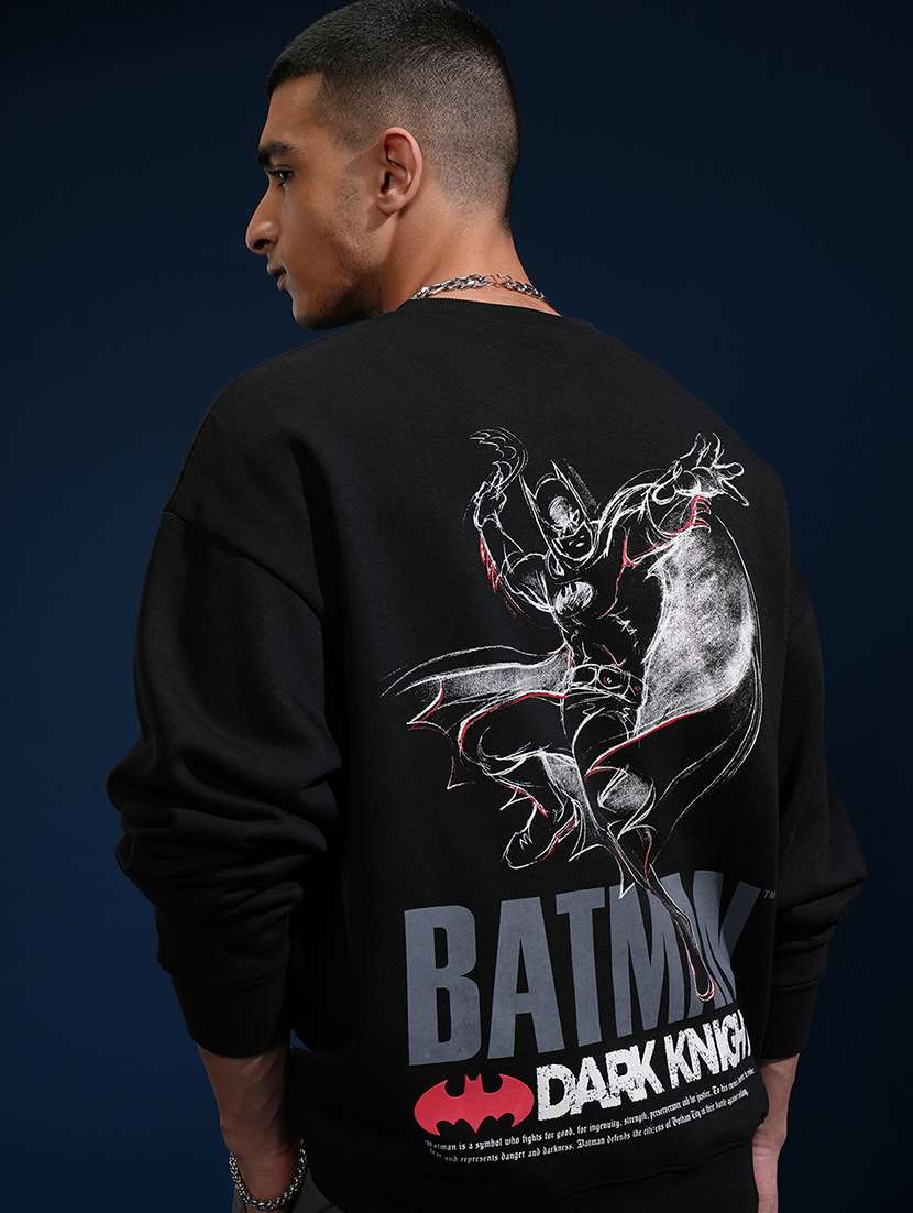 men printed long sleeve regular fit sweatshirt