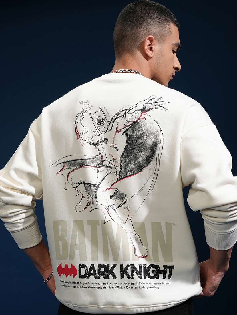 men printed long sleeve regular fit sweatshirt